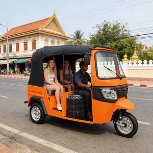 Triciclo de Pasajeros con Protección Contra Lluvia y Viento, Triciclo de Transporte Turístico para <span class=keywords><strong>Cuatro</strong></span> Pasajeros, Triciclo de Pasajeros <span class=keywords><strong>Bajaj</strong></span> - Product Image 1