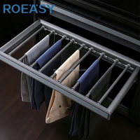 Porte-pantalons coulissant à fermeture douce pour dressing / Panier de rangement coulissant pour vêtements