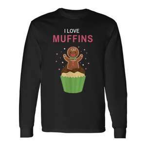 T-shirt à manches longues pour pâtissier, idéal pour la pâtisserie, les gâteaux, les muffins, les cupcakes et les pâtes à pain - Product Image 1