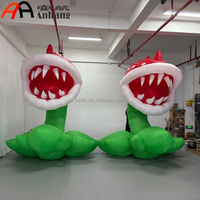 Plante monstre piranha carnivore gonflable géante personnalisée pour la décoration d'événements d'Halloween, de jardins, de scènes et de fêtes à thème