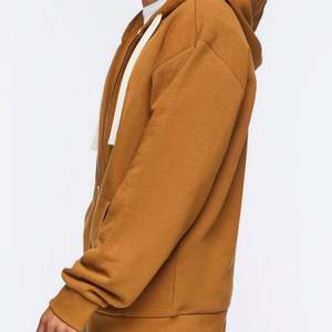 Custom Oem Loose Fit Sweat à capuche zippé pour homme sérigraphié plaine surdimensionné marron décontracté léger grande taille coton polaire veste pour hommes - Product Image 3