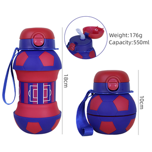 <span class=keywords><strong>Gourde</strong></span> en Silicone Pliable Pliable et Pliable pour le Football et le Football, Réutilisable pour les Enfants, le Voyage, le Sport - Product Image 3