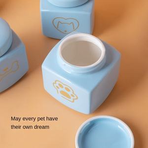 Urna <span class=keywords><strong>Funeraria</strong></span> de Cerámica de Lujo para Mascotas, Recipiente Conmemorativo de Resina de Alta Calidad, Tanque de Almacenamiento de Cenizas para Perros y Gatos, Ataúd y Urna para Gatos - Product Image 6