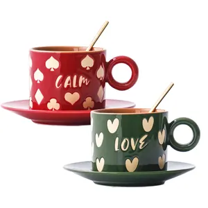 Tazas de café, té y platillo con cuchara, diseño más vendido
