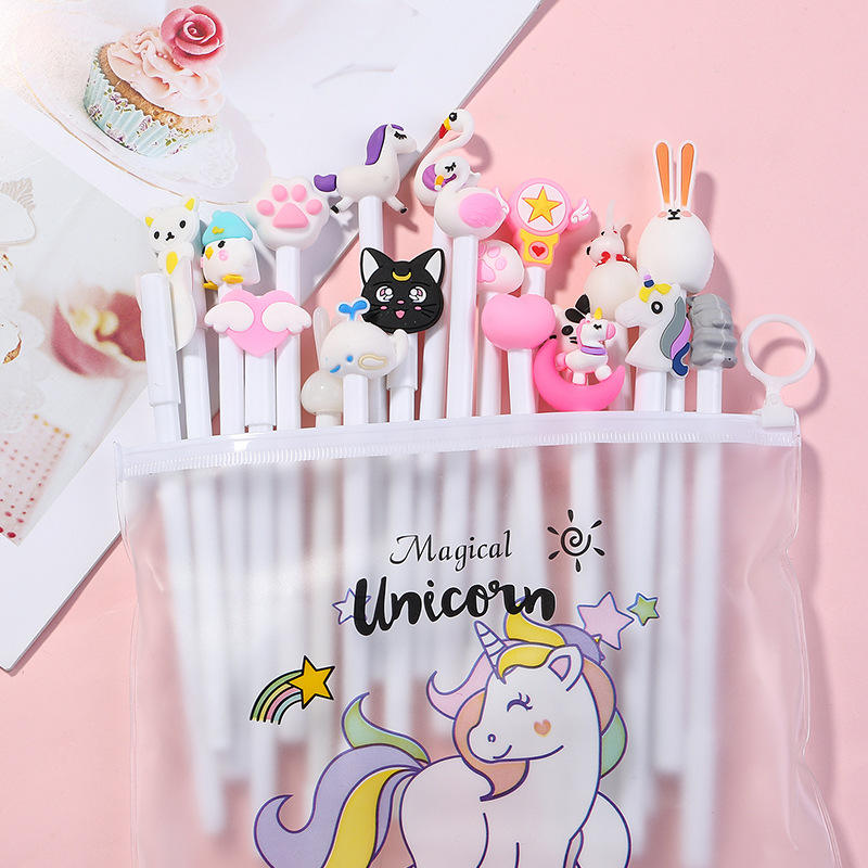 White Cartoon 20 pieces + Random Pencil Case