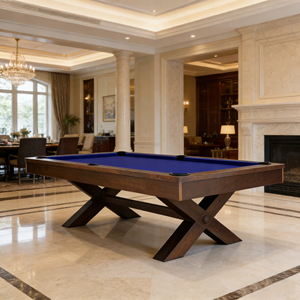 Mesa de Billar de Madera Maciza con Cojín de Pizarra y Bolsillos de Cuero Genuino, Juguete Competitivo Interactivo para Padres e Hijos - Product Image 3