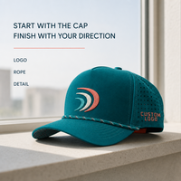 Casquettes de golf et de baseball personnalisées, structurées, imperméables, à 5 panneaux, avec lettres 3D brodées et découpe laser, pour le sport et la course à pied
