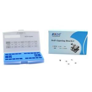 Staffe dentarie bretelle ortodontiche Passive autoliganti MIM monoblocco con tubi buccali MBT/Roth 0.022 345 ganci dentista orto - Product Image 5