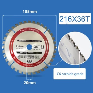 LIVTER 216x36T Lame de scie circulaire multi-usages pour la coupe de l'acier, de l'aluminium et du <span class=keywords><strong>bois</strong></span>, qualité supérieure européenne - Product Image 2