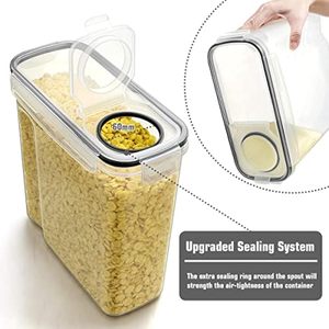 Clear Airtight Kitchen Ref Fridge Pantry Organization Rice Cereal Egg <b>Plastic</b> <b>Food</b> Storage <b>Container</b> Box Bin Set with Lid - Product Image 5