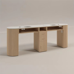 Mesa <span class=keywords><strong>de</strong></span> Manicura <span class=keywords><strong>de</strong></span> Madera Elegante y Lujosa con Aspiradora para Uso Profesional en <span class=keywords><strong>Salón</strong></span> - Product Image 5