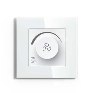 MVAVA-Panel de cristal eléctrico ajustable, perilla giratoria de control de iluminación, ventilador de techo, interruptor atenuador de 500W, estándar de la UE - Product Image 3