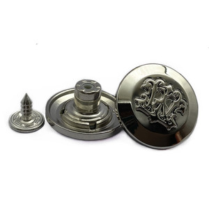 Bottoni in Metallo Dorato e Argento con Motivi Decorativi Antichi da 9MM, 10MM, 12MM, 14MM, 15MM per Jeans - Product Image 1