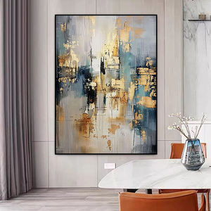Peinture à l'huile de luxe personnalisée 100% peinte à la main originale abstraite Art moderne toile acrylique grande taille décor à la maison dans le Style Art déco - Product Image 4