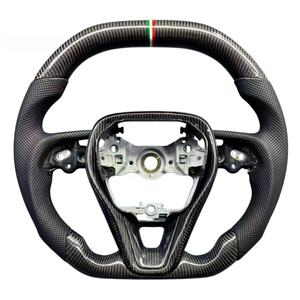 Volante de Fibra de Carbono Forjado Rojo Hecho a Mano Personalizado para Toyota Camry L LE XLE <span class=keywords><strong>SE</strong></span> XSE TRD Avalon de 8ª Generación - Product Image 5