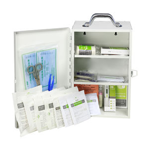 Botiquín de Primeros Auxilios Portátil de Acero para Laboratorio, Hogar u Oficina, Botiquín de Emergencia para Montar en la Pared - Product Image 4