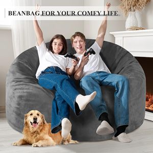 Rangement <span class=keywords><strong>de</strong></span> jouets 5ft Jumbo Xxl Giant Shredded Memory Foam Bean Bag Soft Chair avec rembourrage Emballage sous vide Canapé paresseux pour la photographie - Product Image 3