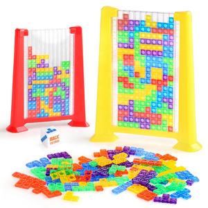 Jeu de construction 3D Tangram en plastique, blocs empilables, jouets cubes pour enfants, jouet de modélisation pour la pensée spatiale - Product Image 1