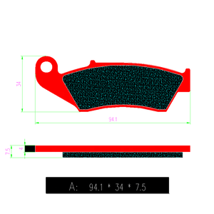 Plaquettes de frein avant et arrière pour moto Kawasaki KLX 450F <span class=keywords><strong>Honda</strong></span> XR650 CRF <span class=keywords><strong>125R</strong></span> Plaquettes de friction pour moto FA185 - Product Image 4