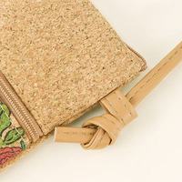 Sac à téléphone bandoulier pour femmes liège naturel style vintage léger et compact sangle ajustable personnalisé OEM