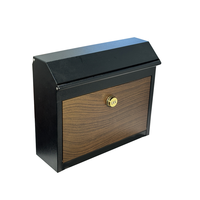 Boîte aux lettres murale en acier galvanisé avec panneau imitation bois, étanche pour extérieur, boîte à colis et lettres antivol, support OEM ODM