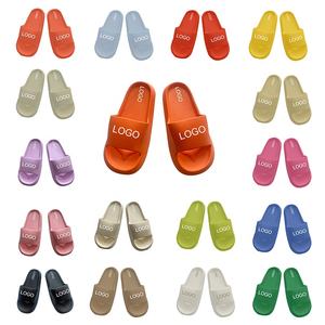 Popüler özel renk masaj taban sandalet erkekler düz baskı logosu kalın taban slaytlar spor spor duş OEM Flip flop terlik - Product Image 6
