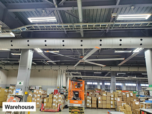 Ventilateur de plafond industriel grand format HVLS RTFANS pour entrepôt, 24 pieds - Product Image 6