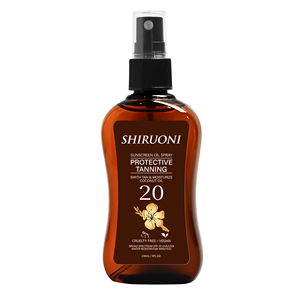 Label privé écran visage et corps en gel bio et vegan à l'huile de coco avec éclat instantané pour un bronzage en spray pour toutes les peaux - Product Image 1