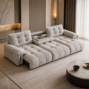 Divano in Tessuto Chenille, Arredamento per Soggiorno, <span class=keywords><strong>Mobili</strong></span> di Lusso Leggero per la Casa, Divano Letto Elettrico a 3/4 Posti per <span class=keywords><strong>Sala</strong></span> Familiare - Product Image 2