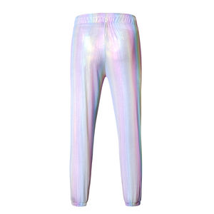 <strong>Mens</strong> Metallic Shiny Disco Pants, Drawstring Waist Party Dance Trousers for 70s/80s Festival <strong>Rave</strong> Cosplay Pants - Product Image 4