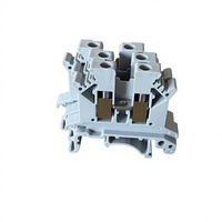 Bornes à vis modulaires ignifuges à montage sur rail DIN gris pour fils électriques industriels, câbles électriques