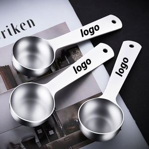 Cuillère doseuse en acier inoxydable 20 ml, durable, avec logo personnalisé, qualité 304, polie au sable et à l'eau, idéale pour la promotion, gadget de cuisine et de pâtisserie - Product Image 1