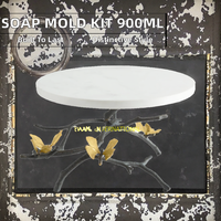 Moules à gâteau ronds en métal faits à la main, antiadhésifs, blancs, 2 pièces, outils de pâtisserie, sac OPP, DESIGN UNIQUE