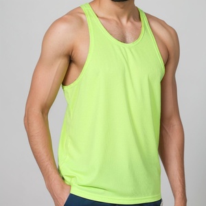 100% poliéster deportes sin costuras secado rápido hombres maratón impresión personalizada transpirable gimnasio carrera camiseta sin mangas para correr - Product Image 3
