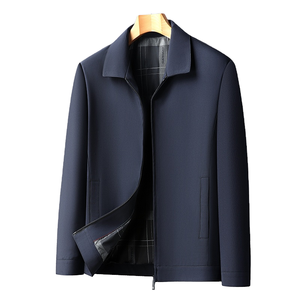 เสื้อแจ็คเก็ตบุผ้านวมลำลองสำหรับผู้ชาย รุ่น RCX Custom Autumn Black Windproof Eco-Friendly Plain Dyed ODM ซิปหน้า แฟชั่นหรูหรา - Product Image 1