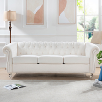 Ensemble de canapé moderne convertible et extensible 2 places en velours blanc style dune relaxant pour appartements hôtels canapés de salon carrés