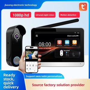 Videoportero Inalámbrico Inteligente con Pantalla, Cámara WiFi 2K HD de Bajo Consumo, Compatible con la Aplicación Móvil Tuya para Seguridad del Hogar - Product Image 4