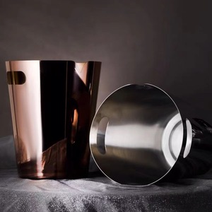 Oro argenteo di lusso moderno europeo in acciaio inox <span class=keywords><strong>secchiello</strong></span> per il ghiaccio per Champagne vino rosso - Product Image 2