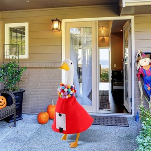 Costume d'oie mignon Halloween Pom Poms boules Costume pour <span class=keywords><strong>décoration</strong></span> <span class=keywords><strong>de</strong></span> pelouse vêtements d'oie pour Statue <span class=keywords><strong>de</strong></span> ciment extérieur jardin cour Patio Art - Product Image 5
