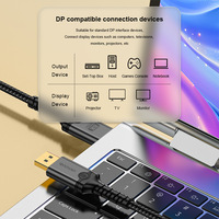 Câble DP 8K version 1.4, 60 Hz, conducteur en cuivre, câble de données pour connexion PC à carte graphique de jeu PC, moniteur d'ordinateur