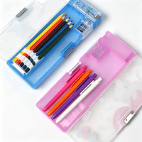 Boîte à crayons multifonctionnelle personnalisée OEM, taille-crayon intégré, grande capacité, durable, fermeture magnétique, 24x8.5x3.5cm
