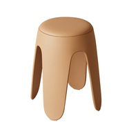 Tabourets en plastique empilables extra épais, style victorien, pour entrée, bancs hauts amovibles pour la maison, chaises confortables pour une longue durée d'assise