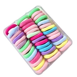 Élastiques à cheveux pour enfants, couleurs bonbon, haute élasticité, durables, style princesse, anneaux en tissu, usage quotidien - Product Image 5