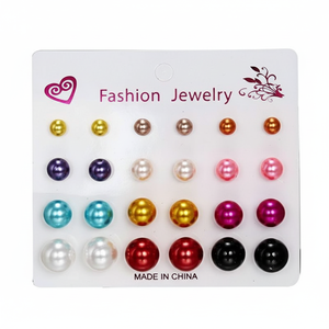 Orecchini pendenti con lampadario a foglia di moda fatti a mano in acciaio inossidabile e lega di gioielli di perle all'ingrosso - Product Image 2