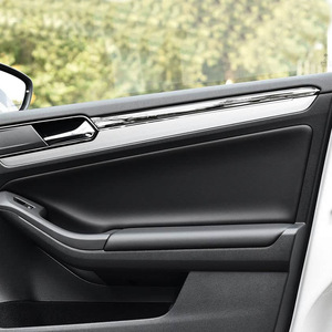 <b>Car</b> Door Panel Leather <b>Interior</b> Trim For Volkswagen Sagitar 15-18 Jetta Door Handle Cover True Microfiber Leather - Product Image 1