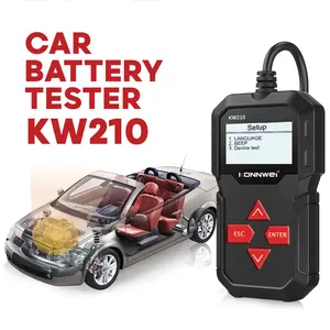 Ferramenta de diagnóstico de carro kw210 konnwei, testador de bateria de carro