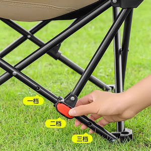 Chaise pliante inclinable d'extérieur avec positions réglables, dossier haut, pour usage domestique sur balcon, protection UV - Product Image 2