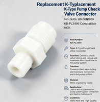 Connecteur de valve de retenue de pompe de type K de remplacement KB-PL3499 compatible KGK