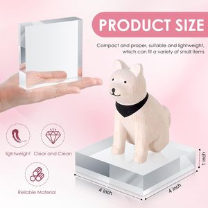 ฐานอะคริลิคใส Zhu Tao สำหรับวางโชว์ขนาด 3x5x5 ซม. อุปกรณ์เสริมสำหรับโชว์เครื่องประดับ ความโปร่งใสสูง - Product Image 4