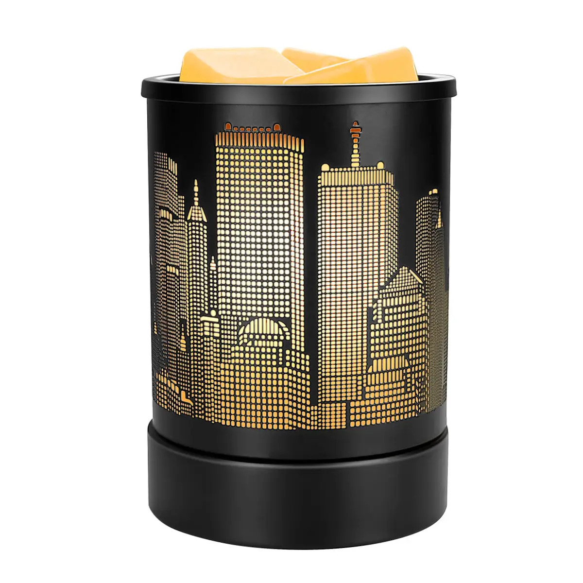 Aroma Wax Brander New York City Wax Smelt Kaars Warmer Classic Black Metal Bos Ontwerp Geurolie Warmer Lamp